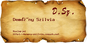 Demény Szilvia névjegykártya